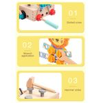 Jucarii, Copii si Bebe - Jucarii si jocuri - Jucarii bebelusi - Jucarii interactive bebelusi - Set de joaca bricolaj, pentru copii 3 ani+, din lemn, cu 44 piese, 25x15cm, multicolor - Infinity.ro