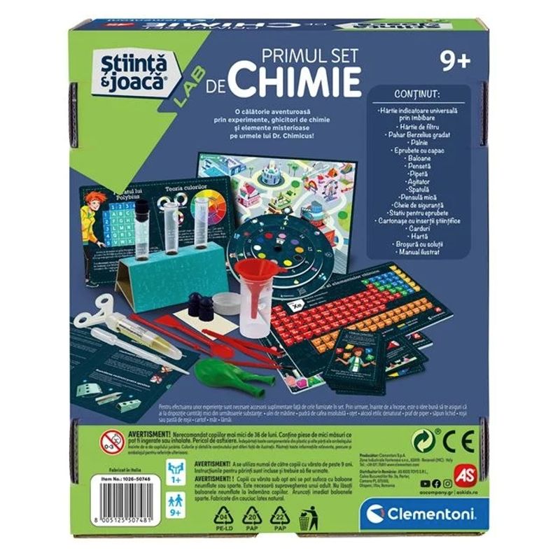 Jucarii, Copii si Bebe - Jucarii si jocuri - Jucarii & jocuri educative - Jocuri si jucarii educative - Set de Stiinta si Joaca ”Primul Set de Chimie” , 60 de experimente usoare - Infinity.ro