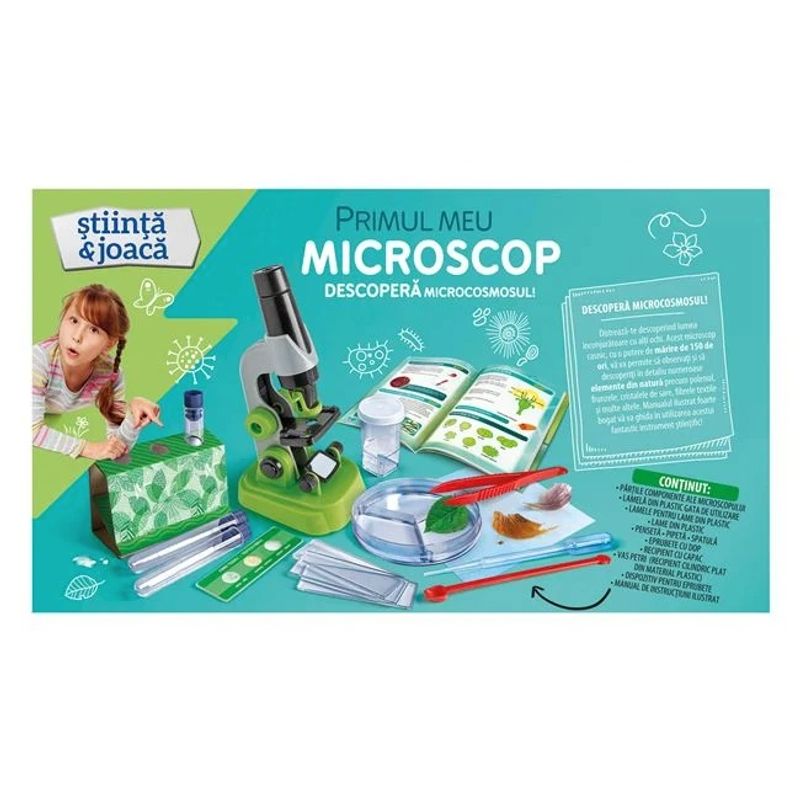 Jucarii, Copii si Bebe - Jucarii si jocuri - Jucarii & jocuri educative - Jocuri si jucarii educative - Set de Stiinta si Joaca, Primul Meu Microscop - Infinity.ro