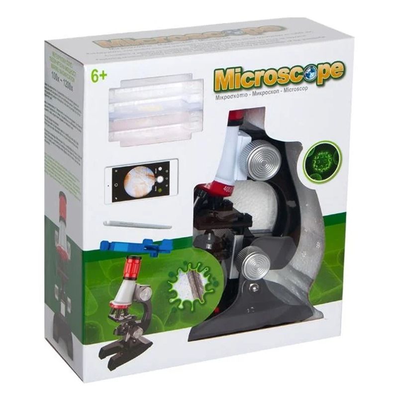 Jucarii, Copii si Bebe - Jucarii si jocuri - Jucarii & jocuri educative - Jocuri si jucarii educative - Microscop cu Apropiere 100x, 1200x, Suport Telefon - Infinity.ro
