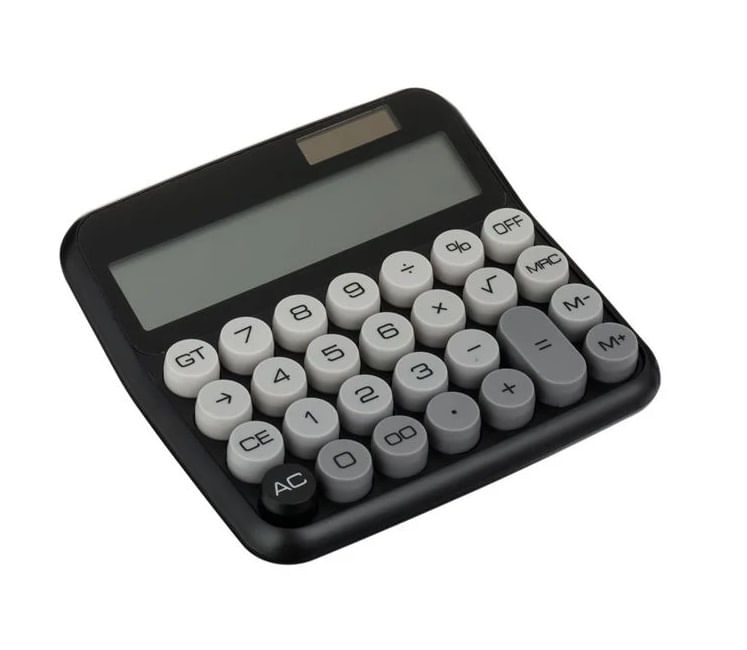 Calculator cu Taste Gri, 12 Cifre, 15x3.5x14.5 cm, negru