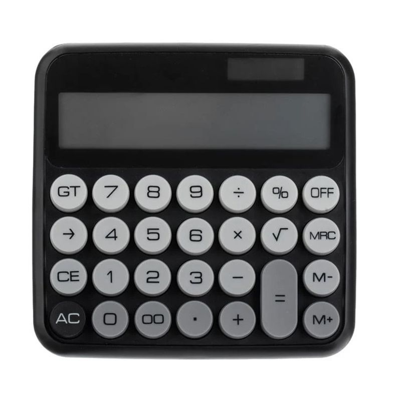 Carti si Birotica - Birotica - Aparatura de birou - Calculatoare de birou - Calculator cu Taste Gri, 12 Cifre, 15x3.5x14.5 cm, negru - Infinity.ro