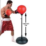 Sport si Outdoor - Sporturi de contact - Saci de box si accesorii - Set Minge de Box & Manusi pentru Adulti, Rosu cu negru, Reglabil 121-146 cm, Baza Stabila - Infinity.ro