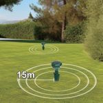 Market - Curatenie si intretinere casa - Produse menaj - Insecticide si capcane - Aparat Solar Anti Rozatoare si Serpi, cu Vibratii, din plastic, non-toxic, pentru gradina, 27.5 cm, Alb - Infinity.ro