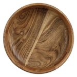 Casa si Gradina - Bucatarie si vesela - Vesela si tacamuri - Farfurii si boluri - Bol rotund, din lemn, capacitate 1,5L, diametru 21.5x7.5cm, maro - Infinity.ro