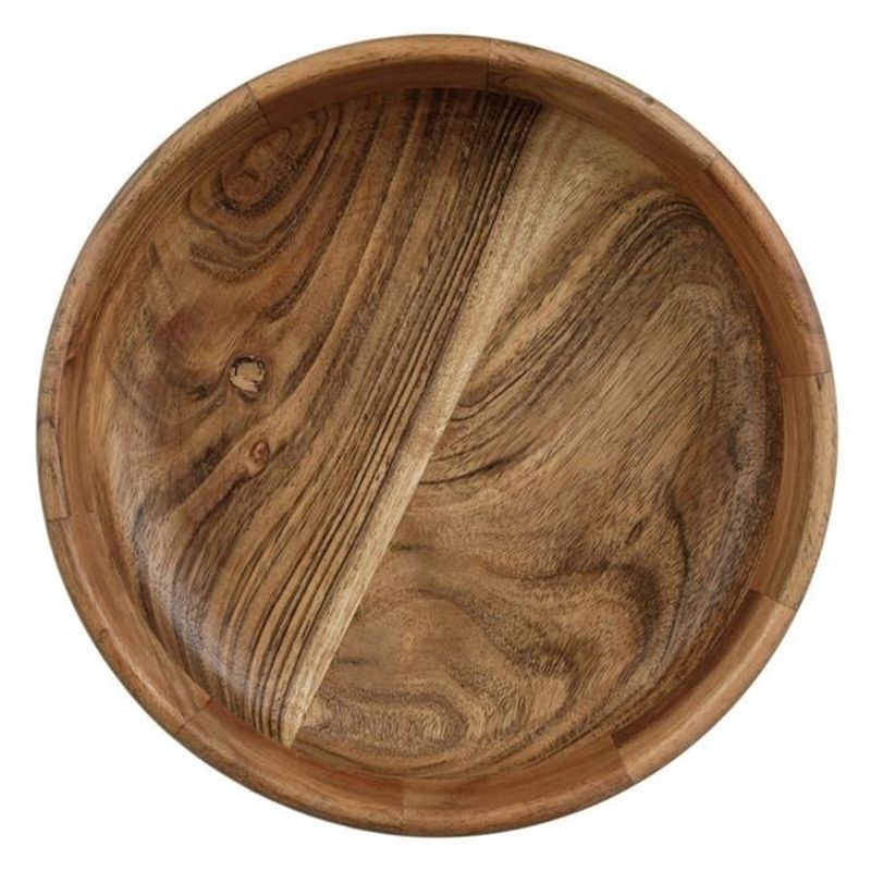 Casa si Gradina - Bucatarie si vesela - Vesela si tacamuri - Farfurii si boluri - Bol rotund, din lemn, capacitate 1,5L, diametru 21.5x7.5cm, maro - Infinity.ro