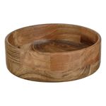 Casa si Gradina - Bucatarie si vesela - Vesela si tacamuri - Farfurii si boluri - Bol rotund, din lemn, capacitate 1,5L, diametru 21.5x7.5cm, maro - Infinity.ro