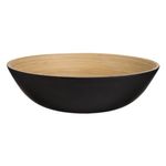 Casa si Gradina - Bucatarie si vesela - Vesela si tacamuri - Farfurii si boluri - Bol din bambus, capacitate 3L, diametru 30x9cm, negru - Infinity.ro
