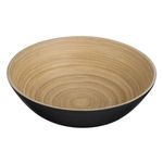 Casa si Gradina - Bucatarie si vesela - Vesela si tacamuri - Farfurii si boluri - Bol din bambus, capacitate 3L, diametru 30x9cm, negru - Infinity.ro
