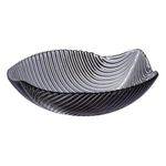 Casa si Gradina - Bucatarie si vesela - Vesela si tacamuri - Farfurii si boluri - Bol de servire, in forma de frunze, din plastic, dimensiuni 28x29.5x7.5cm, gri - Infinity.ro