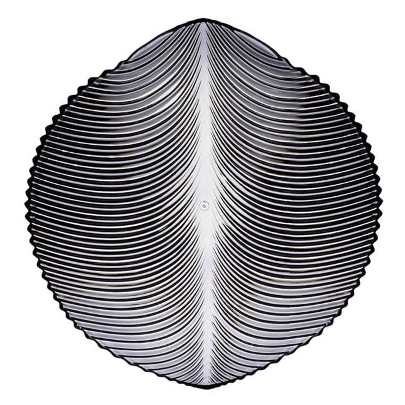 Casa si Gradina - Bucatarie si vesela - Vesela si tacamuri - Farfurii si boluri - Bol de servire, in forma de frunze, din plastic, dimensiuni 28x29.5x7.5cm, gri - Infinity.ro