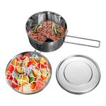 Casa si Gradina - Bucatarie si vesela - Organizare si depozitare bucatarie - Cutii alimentare - Caserola din otel inoxidabil, cu 2 compartimente, capacitate 1L, transparent - Infinity.ro