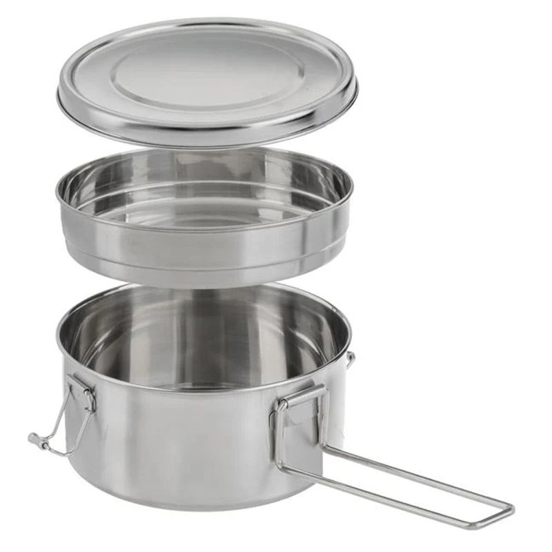 Casa si Gradina - Bucatarie si vesela - Organizare si depozitare bucatarie - Cutii alimentare - Caserola din otel inoxidabil, cu 2 compartimente, capacitate 1L, transparent - Infinity.ro
