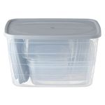 Casa si Gradina - Bucatarie si vesela - Vesela si tacamuri - Farfurii si boluri - Set recipiente pentru alimente, din plastic, cu capac, 6 buc, 2x250ml, 2x300ml, 2x500ml, 2x600ml, 2x1,2lt, 1x6lt - Infinity.ro