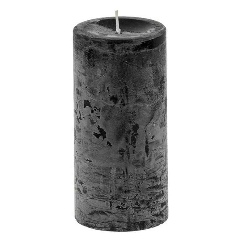Casa si Gradina - Decoratiuni - Aromaterapie si lumanari - Lumanari si candele - Lumanare decorativa, din parafina, cu aroma de eucalipt, timp de ardere 68 ore, Ø6.5x14 cm, negru - Infinity.ro