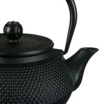 Casa si Gradina - Bucatarie si vesela - Vase pentru gatit - Ceainice si infuzoare - Ceainic din fonta, design in relief, capacitate 600ml, negru - Infinity.ro