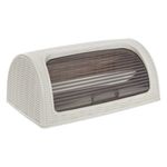 Casa si Gradina - Bucatarie si vesela - Organizare si depozitare bucatarie - Cutii alimentare - Cutie pentru paine, din plastic, cu fereastra semitransparenta, dimensiuni 42x26cm, bej deschis - Infinity.ro