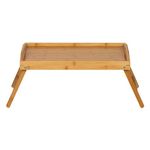 Casa si Gradina - Bucatarie si vesela - Ustensile bucatarie - Tavi servire - Tava de servit pentru pat, cu picioare pliabile, din bambus, dimensiuni 50x30x22cm, maro - Infinity.ro