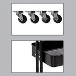 Casa si Gradina - Mobilier - Biblioteci si rafturi - Etajere - Etajera de bucatarie, din metal, pentru baie si bucatarie, cu 3 nivele, dimensiuni 44x36x82cm, negru - Infinity.ro