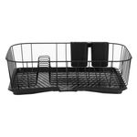 Casa si Gradina - Bucatarie si vesela - Organizare si depozitare bucatarie - Scurgator vase - Scurgator pentru vase, din metal, cu tava, negru - Infinity.ro