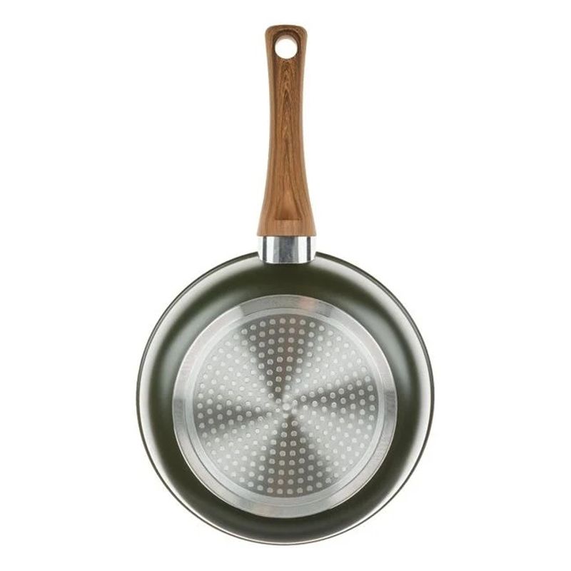 Casa si Gradina - Bucatarie si vesela - Vase pentru gatit - Tigai si seturi - Tigaie antiaderenta, cu strat triplu de acoperire, diametru 24cm, verde - Infinity.ro