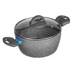 Casa si Gradina - Bucatarie si vesela - Vase pentru gatit - Oale si cratite - Cratita antiaderenta, din ceramica, diametru 24cm, gri - Infinity.ro