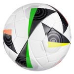 Sport si Outdoor - Sporturi de echipa - Fotbal - Mingi fotbal - Minge de fotbal din piele sintetica, marimea 5, alba cu modele colorate Euro - Infinity.ro