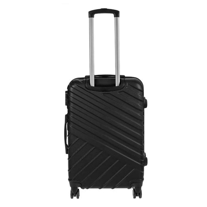 Sport si Outdoor - Articole de voiaj - Genti voiaj - Troler Negru cu Dungi Reliefate, 35L, 39x22x57cm - Infinity.ro