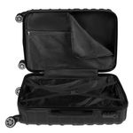 Sport si Outdoor - Articole de voiaj - Genti voiaj - Troler Negru cu Dungi Reliefate, 35L, 39x22x57cm - Infinity.ro