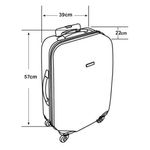 Sport si Outdoor - Articole de voiaj - Genti voiaj - Troler Negru cu Dungi Reliefate, 35L, 39x22x57cm - Infinity.ro