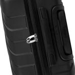 Sport si Outdoor - Articole de voiaj - Genti voiaj - Troler Negru cu Dungi Reliefate, 35L, 39x22x57cm - Infinity.ro