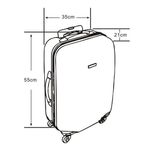Sport si Outdoor - Articole de voiaj - Trolere - Valiza tip Troler, gri Metalizat, cu Dungi Reliefate, 33L - Infinity.ro