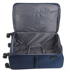 Sport si Outdoor - Articole de voiaj - Genti voiaj - Valiza Troler, Albastra, cu Buzunare Exterioare, 83L - Infinity.ro