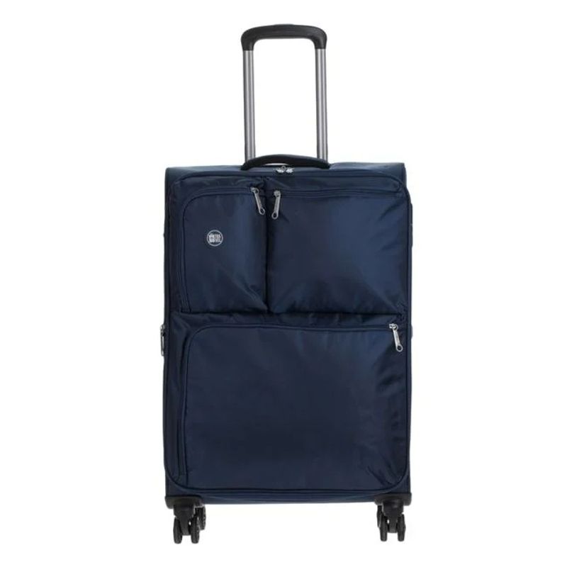 Sport si Outdoor - Articole de voiaj - Genti voiaj - Valiza Troler, Albastra, cu Buzunare Exterioare, 83L - Infinity.ro