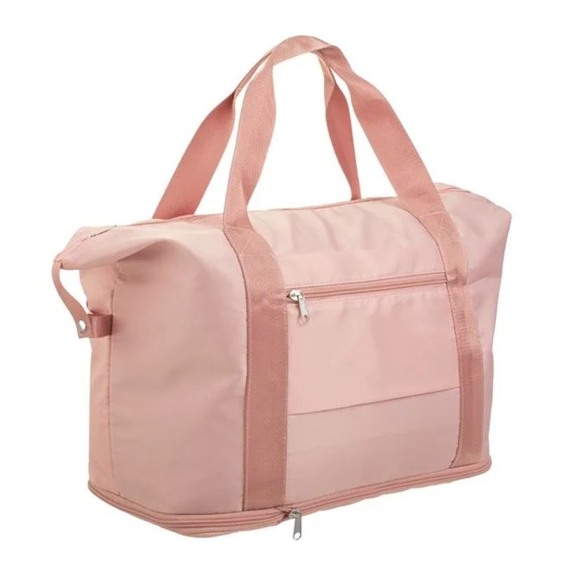 Sport si Outdoor - Articole de voiaj - Genti voiaj - Geanta de Voiaj Pliabila, Roz, cu Buzunare, 42L - Infinity.ro