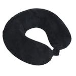 Sport si Outdoor - Articole de voiaj - Accesorii articole de voiaj - Perna de Calatorie Anatomica, cu Spuma cu Memorie, Neagra, 30cm - Infinity.ro