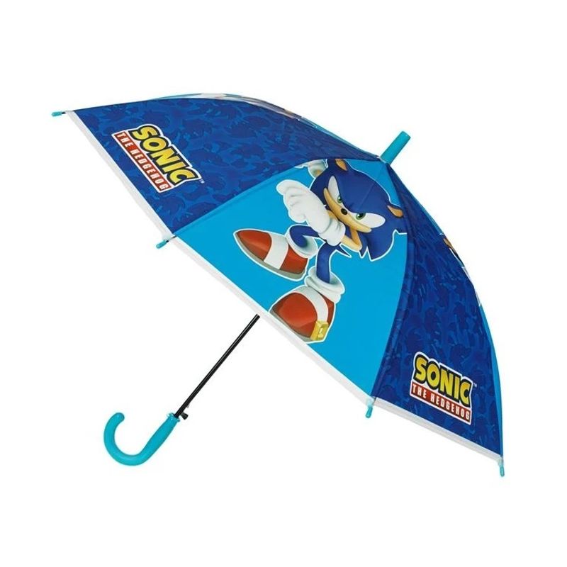 Fashion, accesorii si bijuterii - Copii - Accesorii copii - Alte accesorii copii - Umbrela de Ploaie Sonic pentru copii, cu Baston, Automata, 66cm, albastru - Infinity.ro