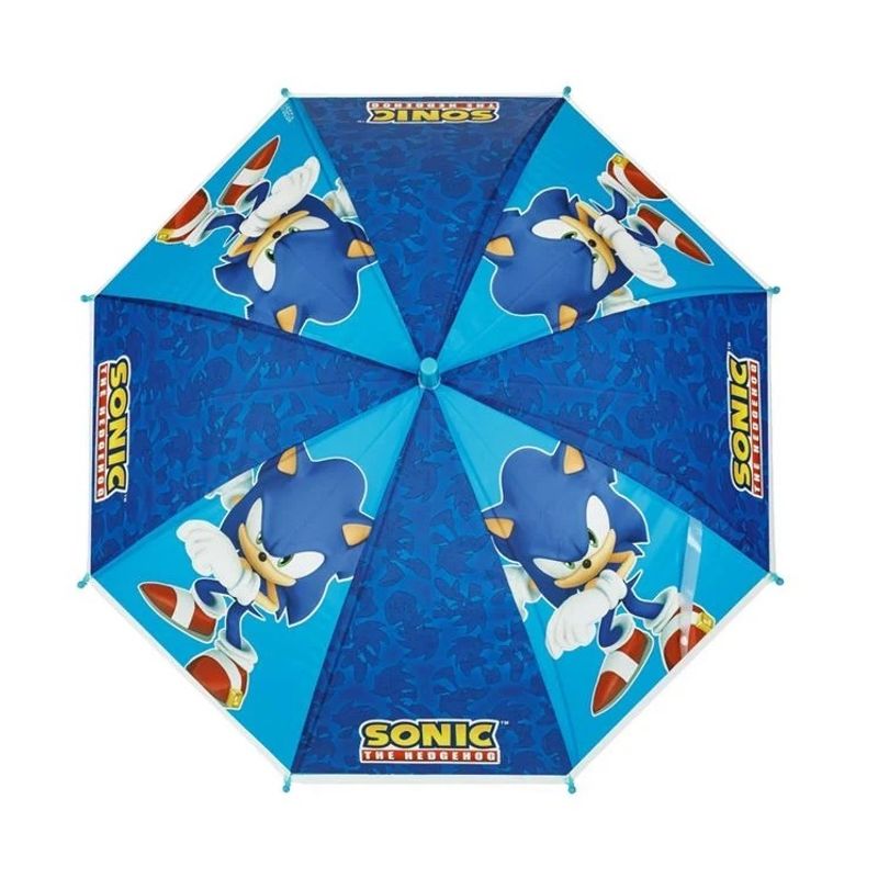 Fashion, accesorii si bijuterii - Copii - Accesorii copii - Alte accesorii copii - Umbrela de Ploaie Sonic pentru copii, cu Baston, Automata, 66cm, albastru - Infinity.ro