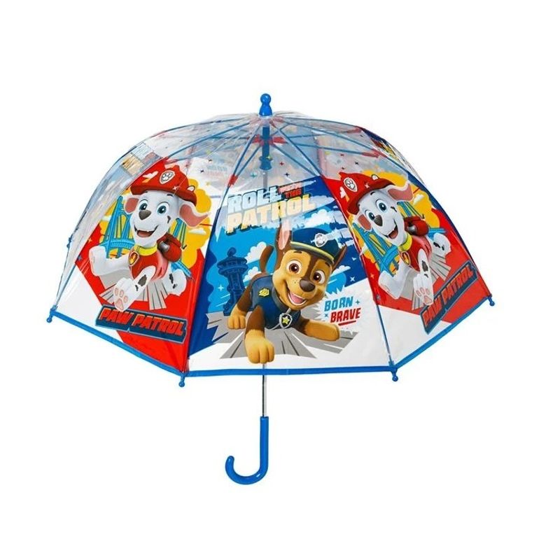 Fashion, accesorii si bijuterii - Copii - Accesorii copii - Alte accesorii copii - Umbrela de Ploaie Baston, Paw Patrol, pentru Copii, PVC, 64 cm, transparent - Infinity.ro
