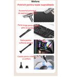 Auto si Moto - Intretinere auto - Aspiratoare auto - Aspirator Auto 3 in 1, Fara Fir, Turbo Duster, 4000PA, 120W, Baterie 2000mAh, 2 Trepte, Filtru HEPA, Negru - Infinity.ro