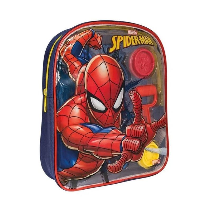 Carti si Birotica - Rechizite - Plastilina - Set Plastilina Spiderman, cu 4 Recipiente si 5 Accesorii, 3ani+, 23x5x24 cm - Infinity.ro