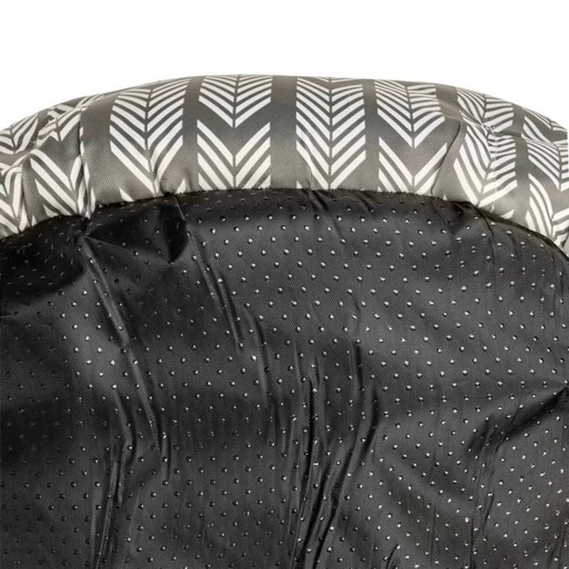 Petshop - Accesorii petshop - Culcusuri si custi - Culcusuri si saltele - Pat pentru caini, din imitatie de blana, dreptunghiular, dimensiuni 57x52x14cm, gri-bej - Infinity.ro