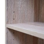 Casa si Gradina - Mobilier - Biblioteci si rafturi - Etajere - Etajera tip Biblioteca, cu 3 Rafturi, 30x23.5x89cm, alb/natural - Infinity.ro