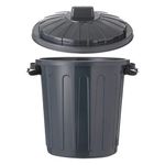 Casa si Gradina - Mobilier - Organizare si depozitare - Cosuri de gunoi - Cos de gunoi, din plastic, cu capac si clips, capacitate 50L, gri - Infinity.ro