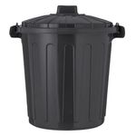 Casa si Gradina - Mobilier - Organizare si depozitare - Cosuri de gunoi - Cos de gunoi, din plastic, cu capac si clips, capacitate 50L, gri - Infinity.ro