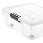 Casa si Gradina - Mobilier - Organizare si depozitare - Cutii depozitare - Cutie de depozitare, din plastic, cu capac, capacitate 32L, transparent - Infinity.ro