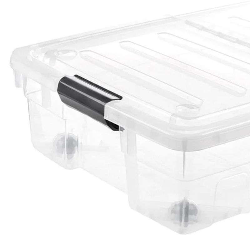 Casa si Gradina - Mobilier - Organizare si depozitare - Cutii depozitare - Cutie de depozitare, din plastic, cu capac, capacitate 32L, transparent - Infinity.ro