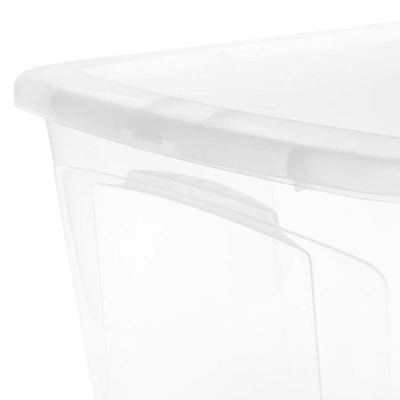 Casa si Gradina - Mobilier - Organizare si depozitare - Cutii depozitare - Cutie de depozitare, cu capac, din plastic, capacitate 110L, transparent - Infinity.ro
