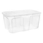 Casa si Gradina - Mobilier - Organizare si depozitare - Cutii depozitare - Cutie de depozitare, cu capac, din plastic, capacitate 110L, transparent - Infinity.ro