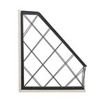 Carti si Birotica - Birotica - Accesorii de birou - Suporturi accesorii birou - Suport Metalic pentru Dosare, cu Baza din Lemn, 27.5x10x34cm, negru/natur - Infinity.ro